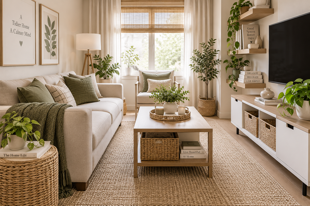 Small living room organization ideas with smart storage