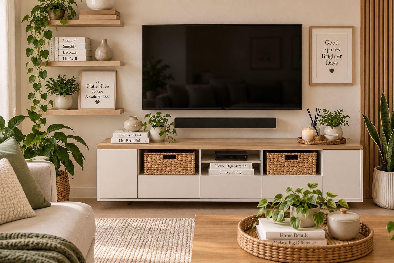 Cable management ideas for a small living room